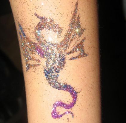 Glitter Dragon Tattoos